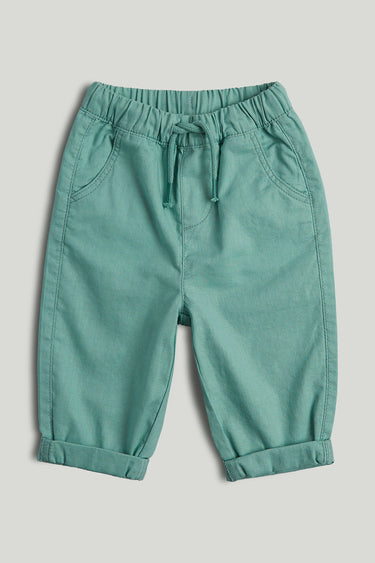 Mothercare Green Linen Blend Trousers