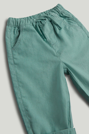 Mothercare Green Linen Blend Trousers