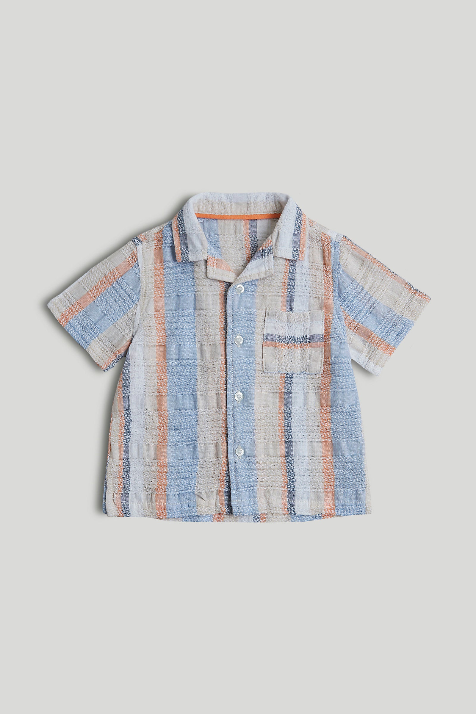 Mothercare Striped Textured Cotton Shirt