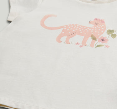 Mothercare Cream Leopard T-Shirt