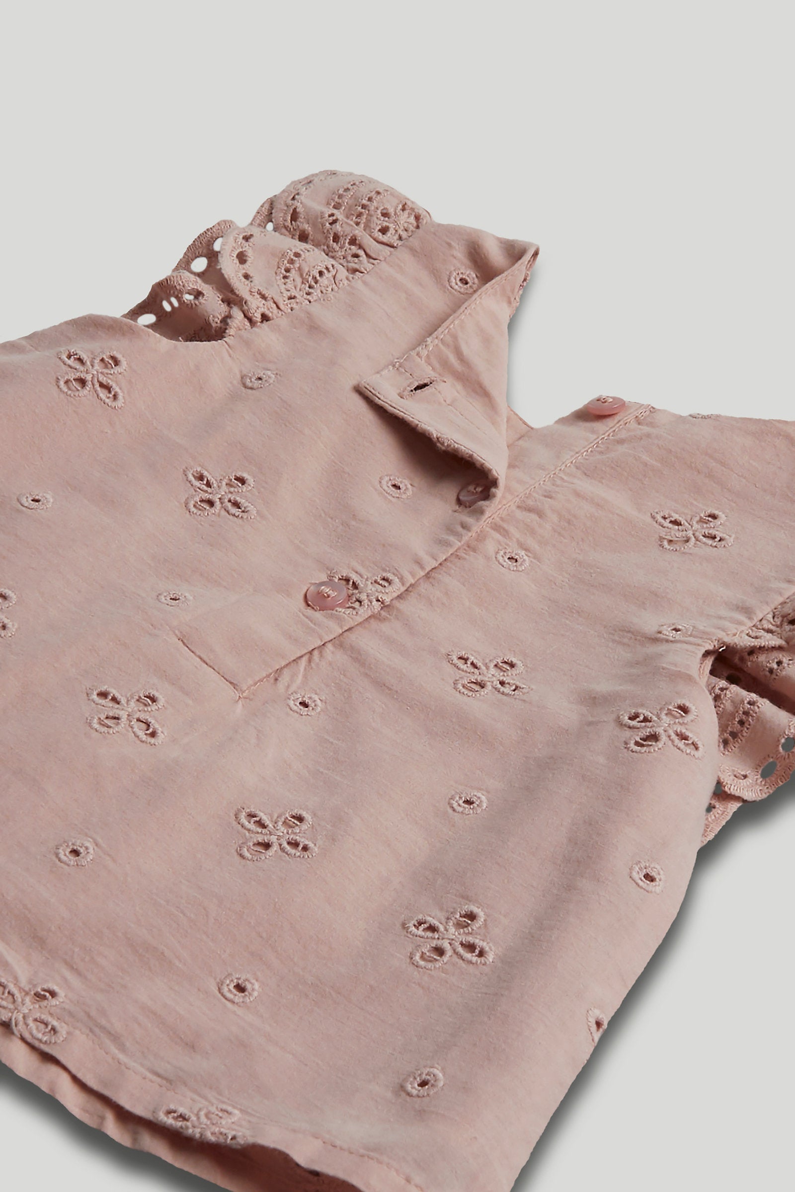 Mothercare Pink Broderie Top and Shorts Outfit