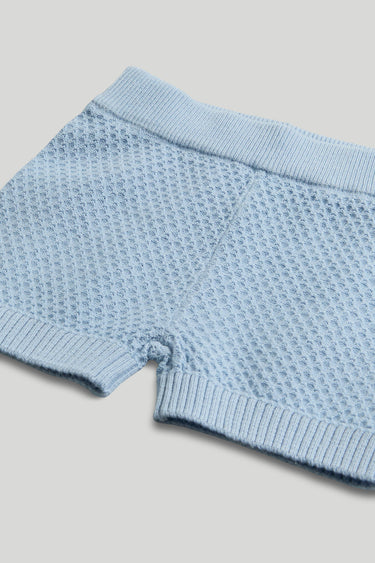 Mothercare Blue Knitted Top and Shorts Outfit
