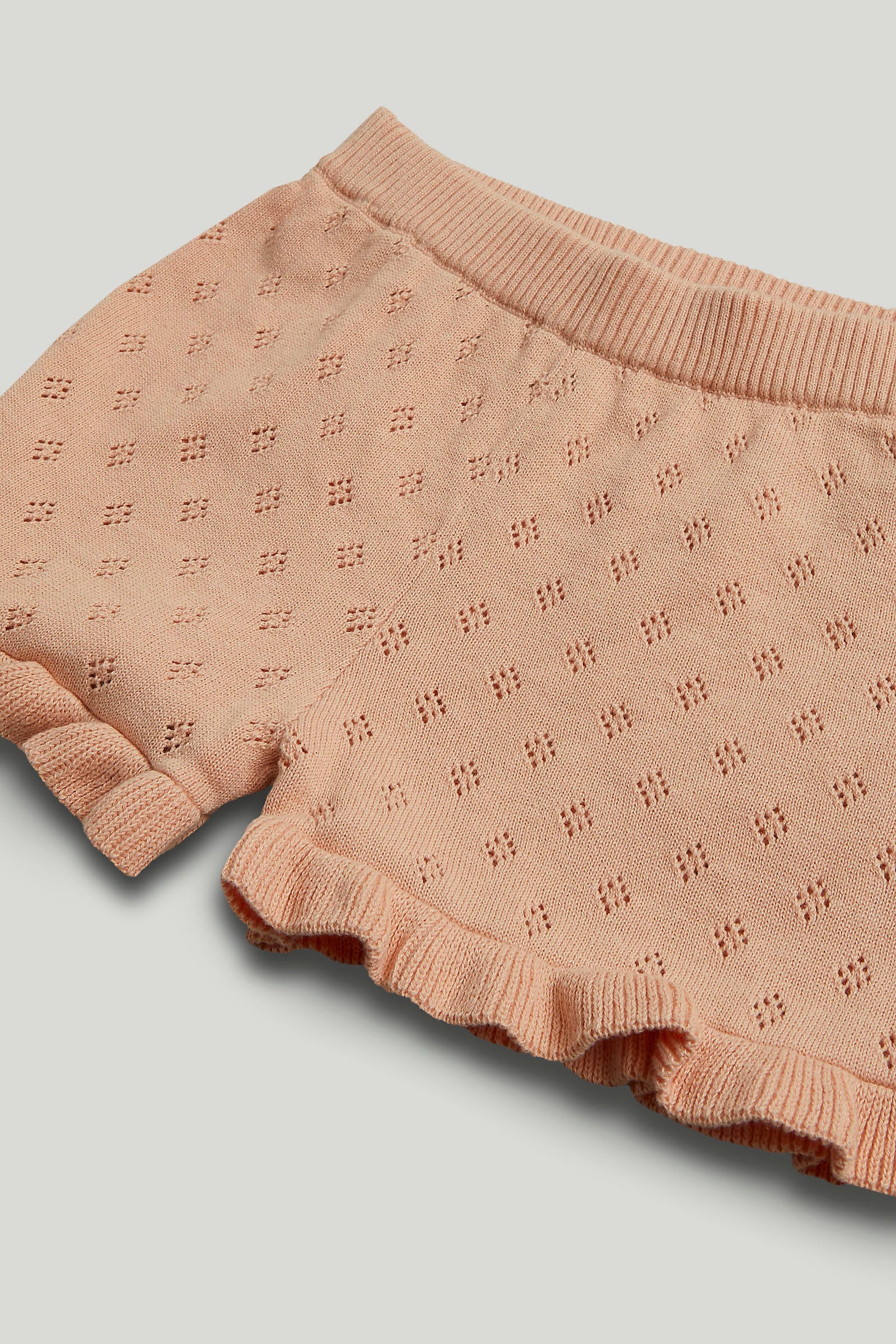 Mothercare Apricot Knitted Top and Shorts Outfit