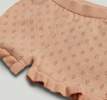 Mothercare Apricot Knitted Top and Shorts Outfit