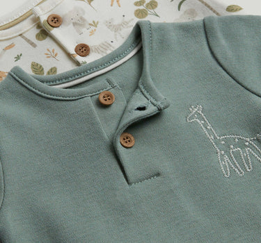 Mothercare 2 Pack Safari Bodysuits