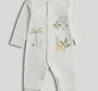 Mothercare 3 Pack Safari Footless Sleepsuits