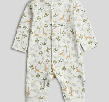 Mothercare 3 Pack Safari Footless Sleepsuits