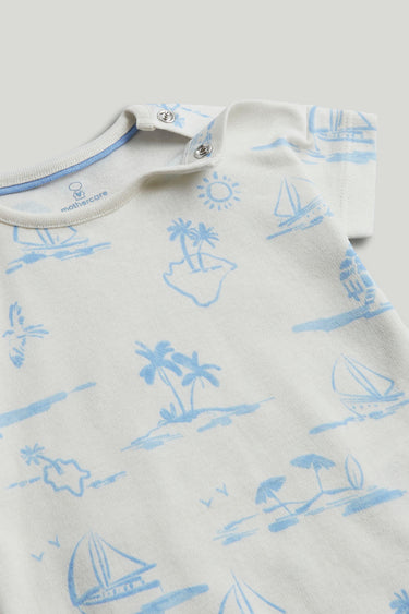 Mothercare Blue Bibshorts and Bodysuit Outfit
