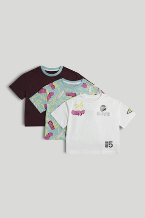 Mothercare 3 Pack Surf T-Shirts