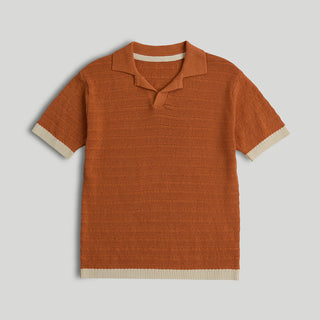 Mothercare Brown Knitted Polo Shirt