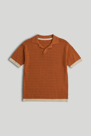 Mothercare Brown Knitted Polo Shirt