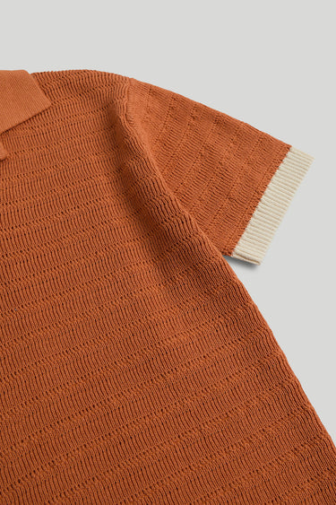 Mothercare Brown Knitted Polo Shirt