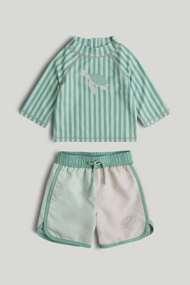 Mothercare Sunsafe UPF50+ Rash Vest and Board Shorts Set