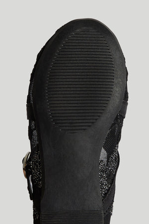 Mothercare Black Mesh Ballerina Shoes