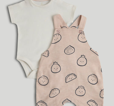Mothercare Pasta Bibshorts and Bodysuit Outfit