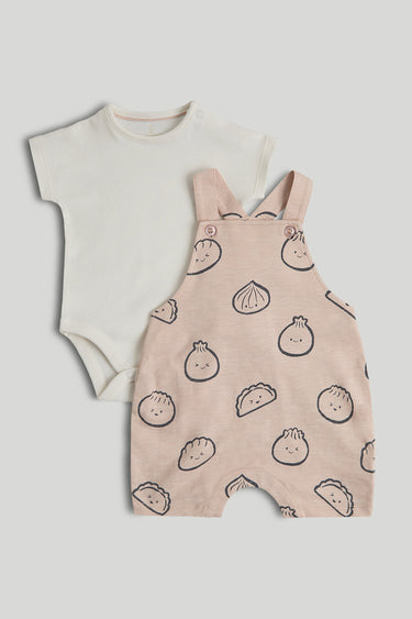 Mothercare Pasta Bibshorts and Bodysuit Outfit