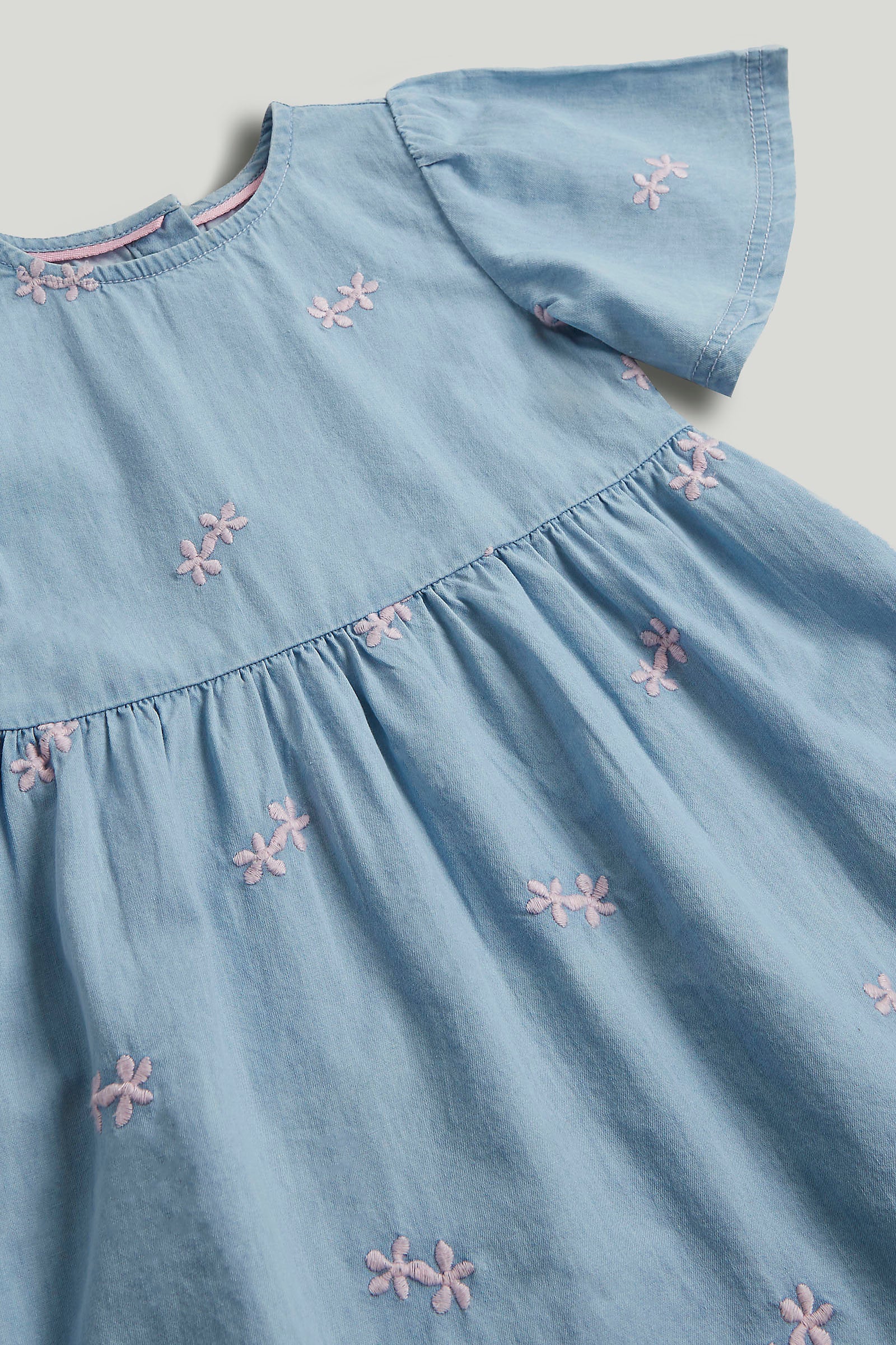 Mothercare Blue Chambray Cotton Dress
