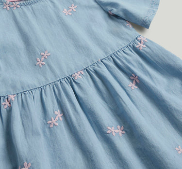 Mothercare Blue Chambray Cotton Dress