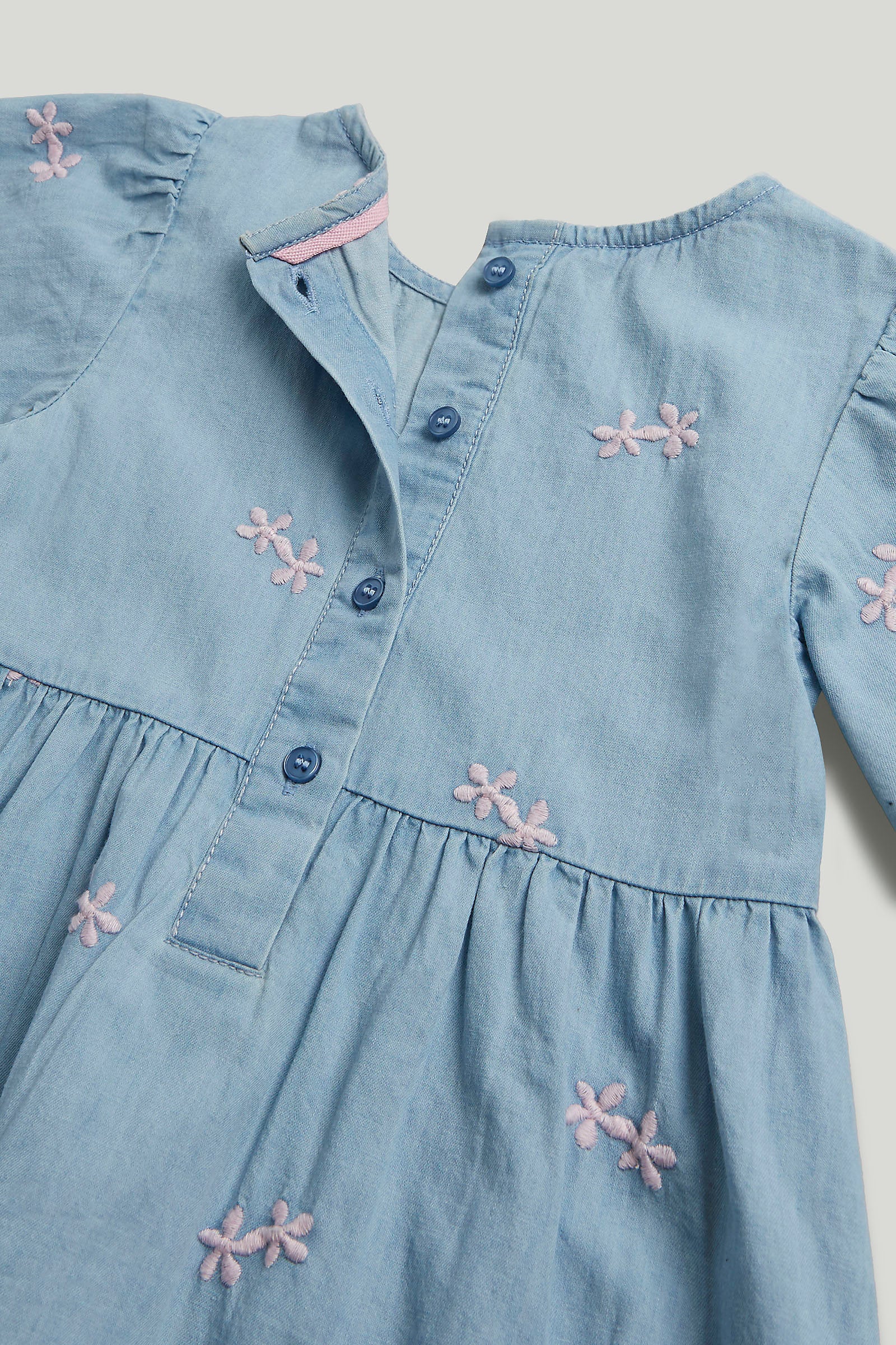 Mothercare Blue Chambray Cotton Dress