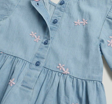 Mothercare Blue Chambray Cotton Dress