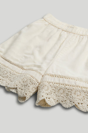 Mothercare Cream Crochet Shorts