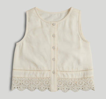 Mothercare Cream Crochet Blouse