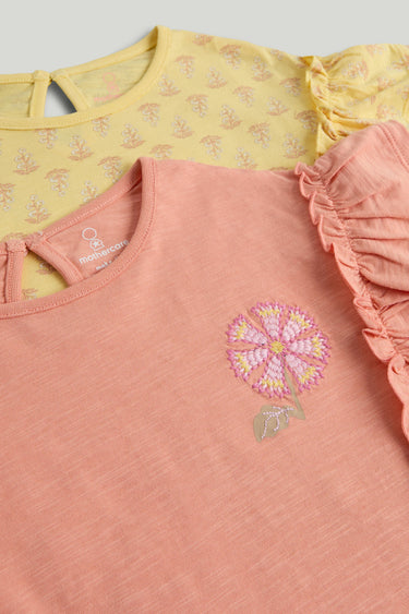 Mothercare 3 Pack Flower T-Shirts