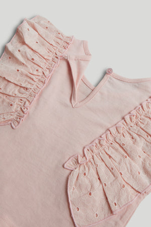 Mothercare Pink Ruffle Top and Skirt Outfit
