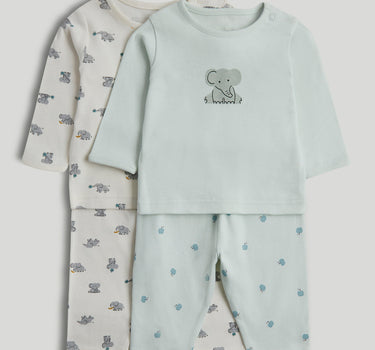 Mothercare 2 Pack Elephant Pyjamas