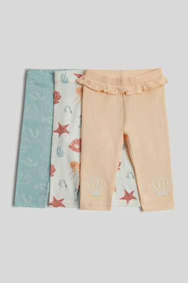 Mothercare 3 Pack Seashell Leggings