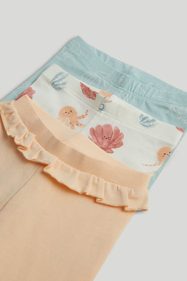 Mothercare 3 Pack Seashell Leggings
