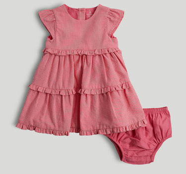 Mothercare Pink Gingham Dress and Knickers Outfit