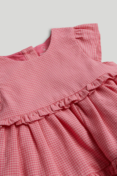Mothercare Pink Gingham Dress and Knickers Outfit