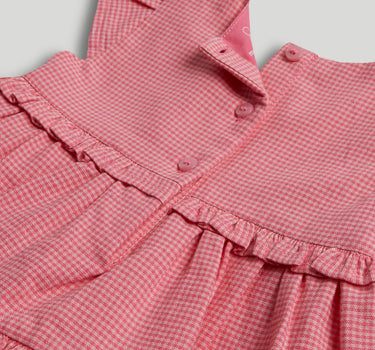 Mothercare Pink Gingham Dress and Knickers Outfit