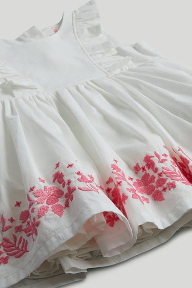 Mothercare White Dress, Knickers and Hat Outfit