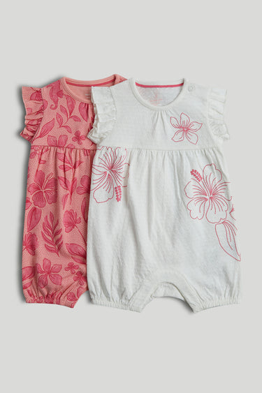 Mothercare 2 Pack Flower Rompers