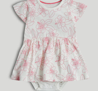 Mothercare White Floral Romper Dress