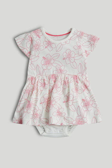 Mothercare White Floral Romper Dress