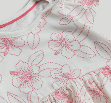 Mothercare White Floral Romper Dress