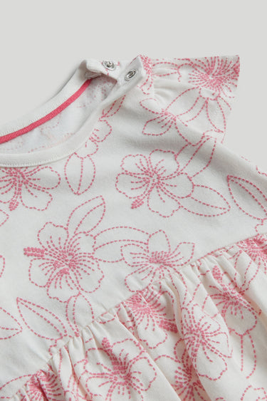 Mothercare White Floral Romper Dress