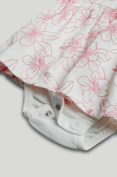Mothercare White Floral Romper Dress