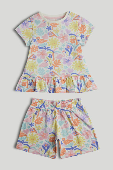 Mothercare Tropical T-Shirt and Shorts Outfit