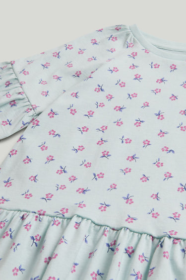 Mothercare Blue Floral Jersey Dress