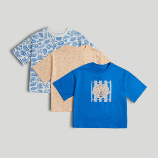Mothercare 3 Pack Seashell T-Shirts