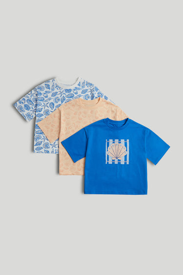 Mothercare 3 Pack Seashell T-Shirts