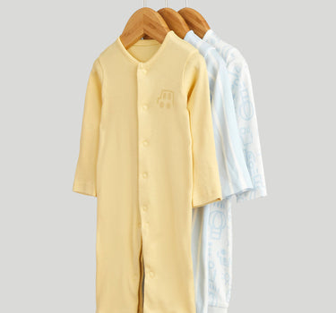 Mothercare 3 Pack Transport Footless Sleepsuits