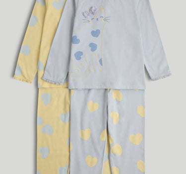 Mothercare 2 Pack Cat Pyjamas