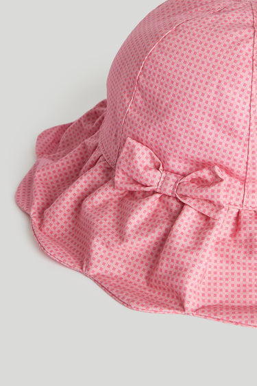 Mothercare Pink Gingham UPF50+ Sun Hat