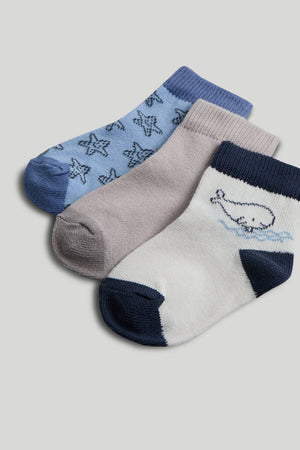 Mothercare 3 Pack Ocean Baby Socks