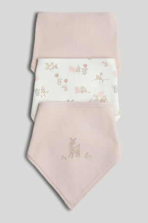 Mothercare 3 Pack My First Pink Dribble Bibs